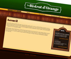 Site Internet le Bistrot d'Orange