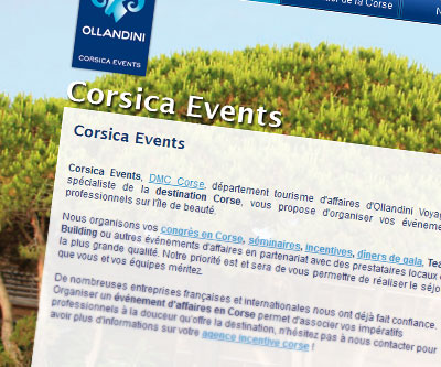Site Internet Corsica Events