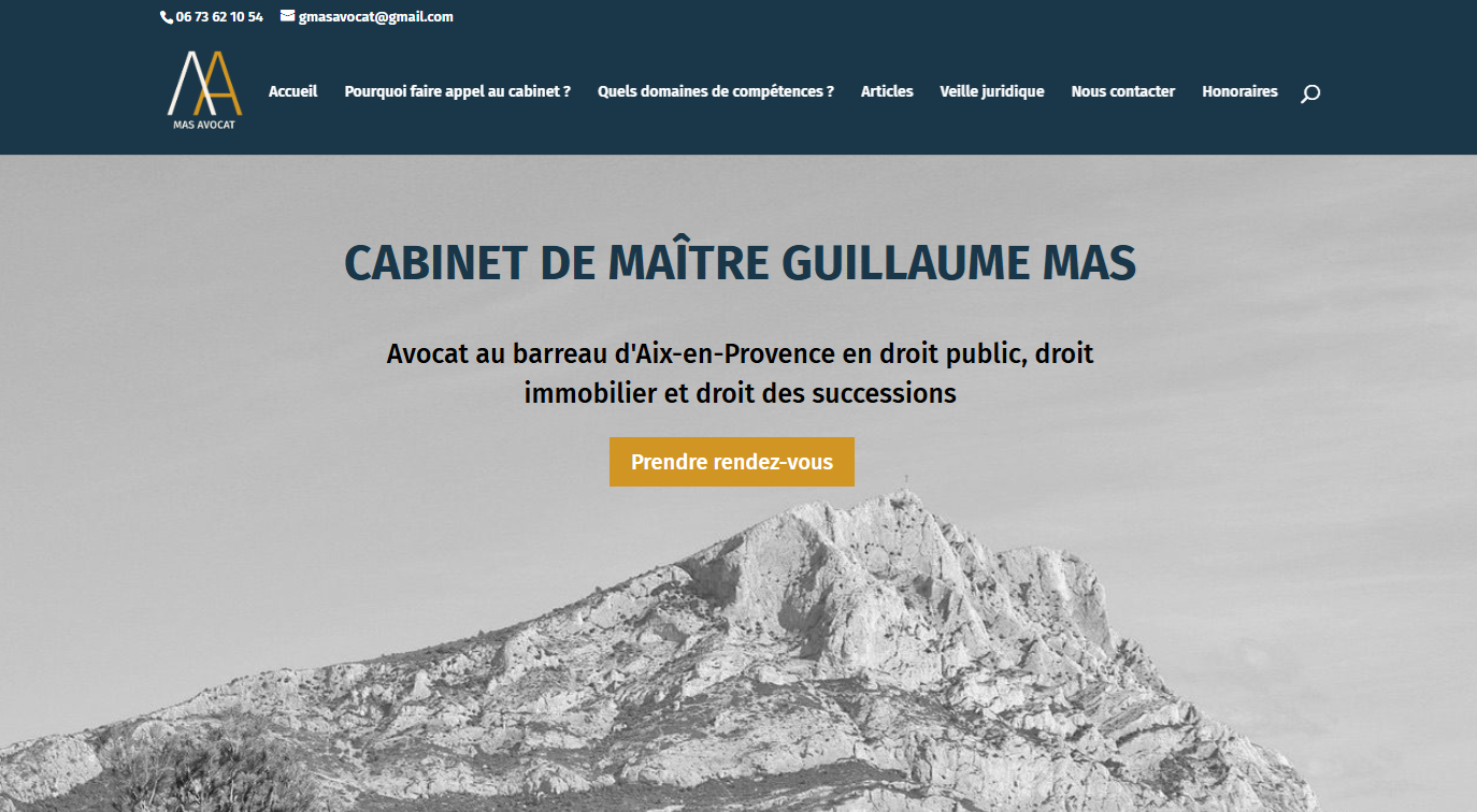 Cabinet MAS Avocat - Optimisation du site & organisation digitale