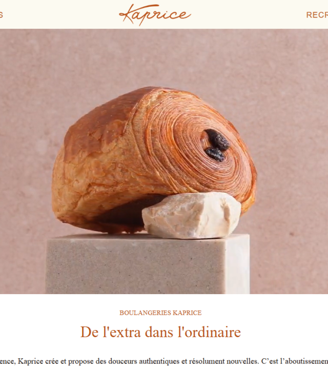 Kaprice Boulangerie - Site vitrine