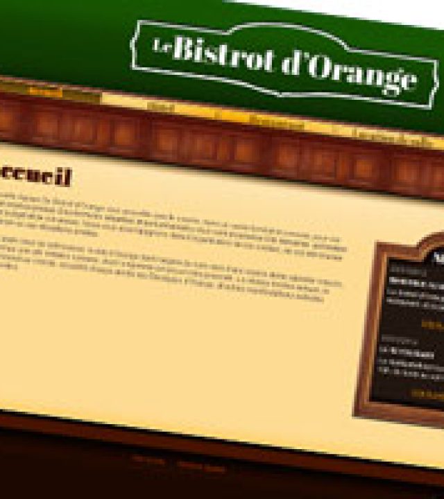 Site Internet le Bistrot d'Orange
