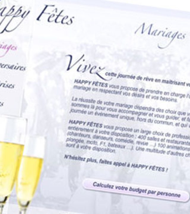 Site internet Happy Fetes